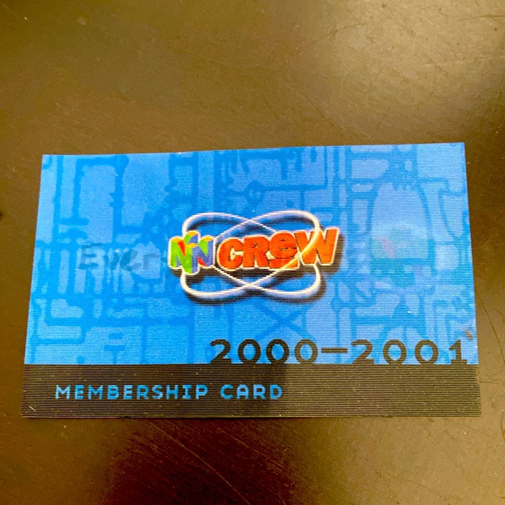 N Crew Lenticular Nintendo 64 N64 Everybody Wants N Promotional Membership Card